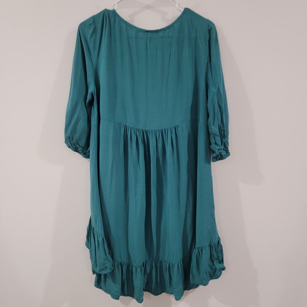 Jodifl Womens Mini Shirt Dress Size Small Embroidered Floral Boho Fairy Hippie - Picture 4 of 10
